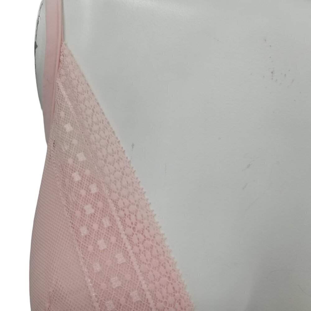 Victorias Secret Incredible Plunge Pink Lace Underwire Bra Size 34DD Sheer - Picture 6 of 11